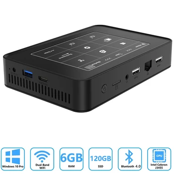 

J3455 AK8 Mini PC Windows 10 Home/Pro Mini computer Celeron J3455 6G 120G 2.5 Inch SSD/mSATA WiFi 4K linux Mini windows pc