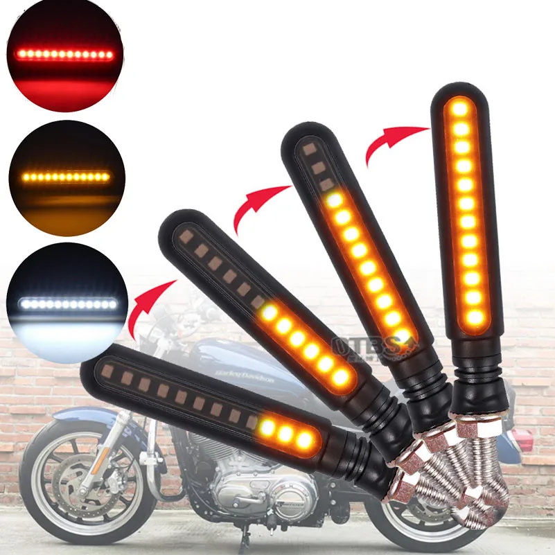 Светодиодный Сигналы поворота для мотоцикла хвост светильник Moto мигалка индикаторы свет лампы светодиодный мини проблесковый маячок мигающий задний светильник DRL сигнала светильник s