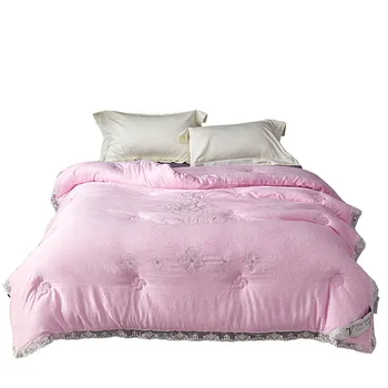 

Winter Warm Lace Embroidered Quilt Skin-Friendly Tencel Thickened Duvet Insert Soft Comfortable Thick Lace