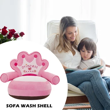 

Crown Design Baby Sofa Cover Learning To Sit Plush Seat Case without Filler Feeding Chair Cover Non-toxicity Kids Seat Toys