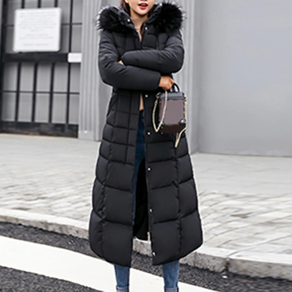 LASPERAL стильное Трендовое Женское пальто, зимняя куртка с хлопковой подкладкой, теплое Макси-пальто, женское длинное пальто, парка, Женская куртка