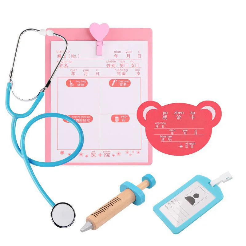 Наборы "Доктор" для детей деревянный Стоматологический Инструмент Обучающие игрушки для малышей ролевые игры медицинский доктор набор y13