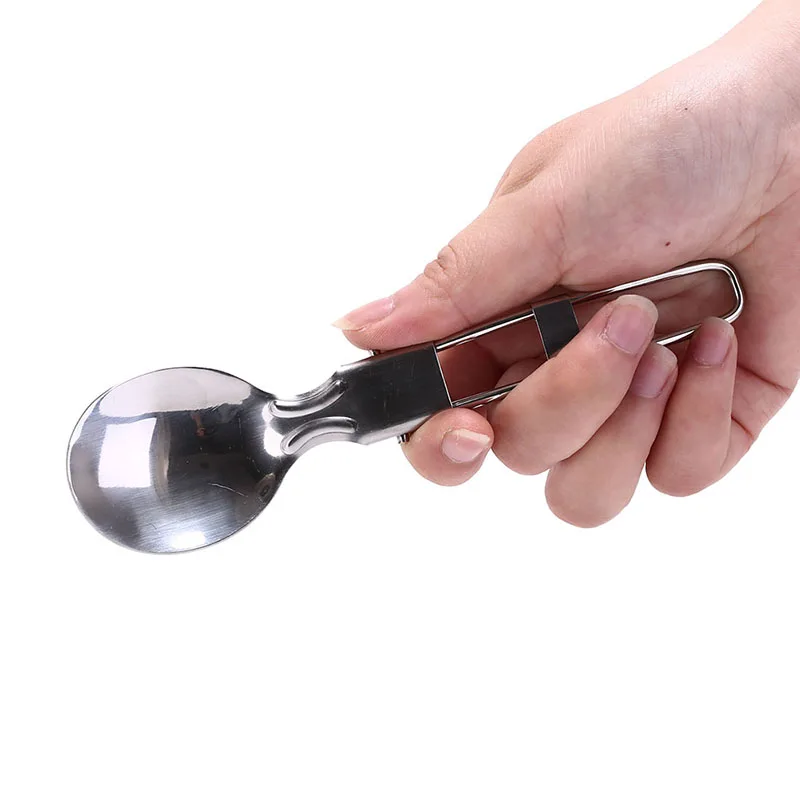 Туристическая кулинарная Пикник Открытый Кемпинг складной Spork складные ложка и вилка - Цвет: SP