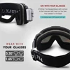 MAXJULI Ski Goggles,OTG Anti-Fog Winter Sport Snowboard Skate Snowmoblie Double Layer Spherical Lens Snow Goggles Men Women M4 4