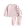 Enfants vêtements automne hiver bébé garçons vêtements ensembles enfants vêtements bébé filles Sport costume T-shirt + pantalon 2 pièces tenue tricoté costume ► Photo 3/6