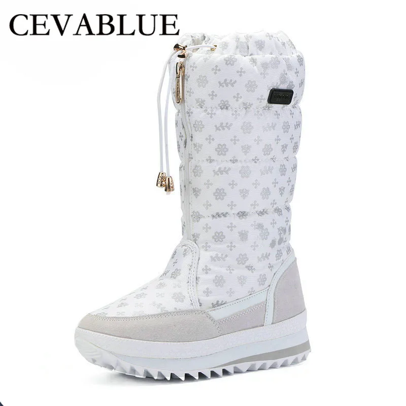 

LTARTA Women 2019 Snow Boot Knee High Platform Wedge Warm Boot for Woman 35-42 Large Size Plus Velvet Snow Boots JSH-0767