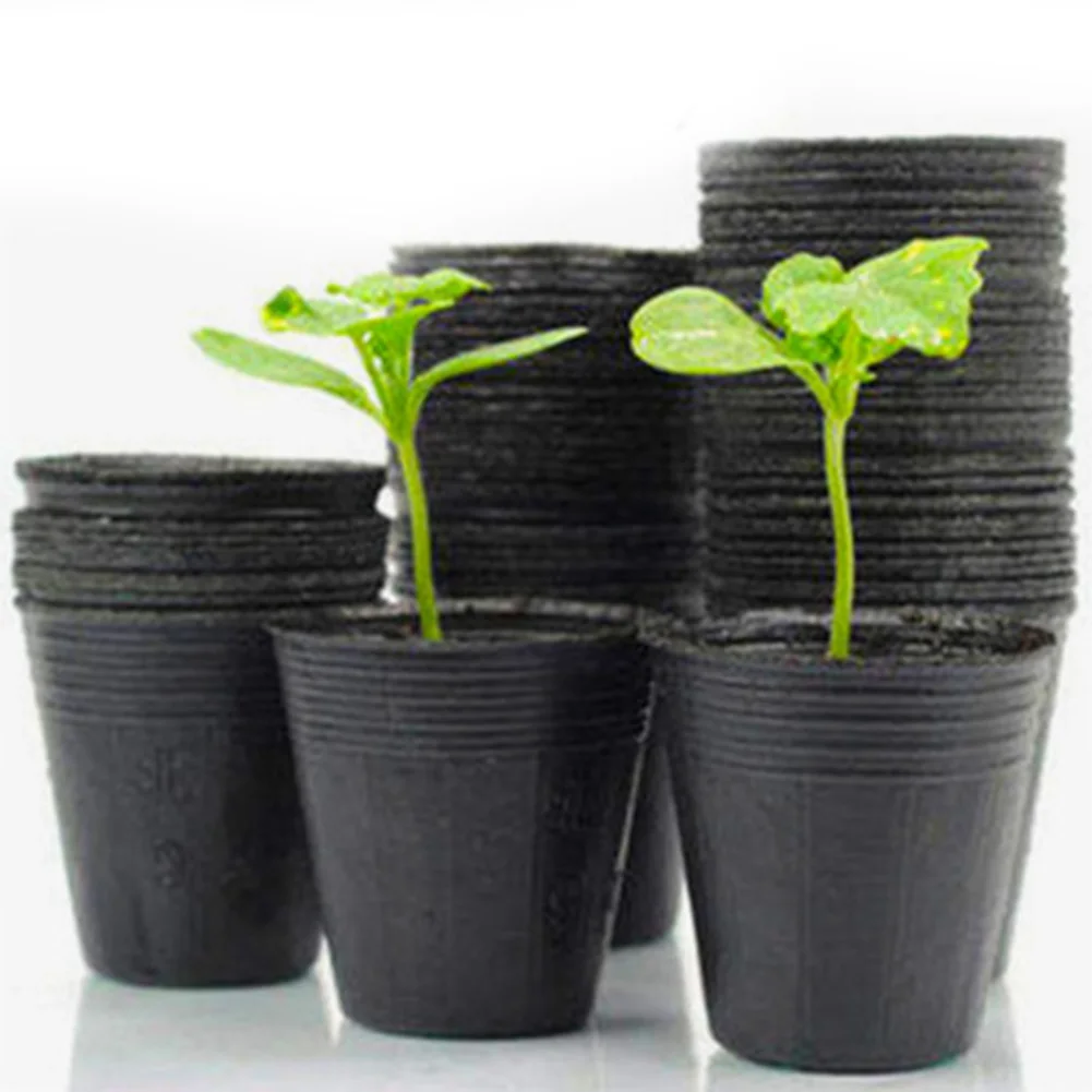 50/100pcs Plastic Plant Nursery Flowerpot Seedlings Planter Containers Flower Pot Set Bottom Hollow Nursery Pot Garden Supplies nursery pots plastic flowerpot