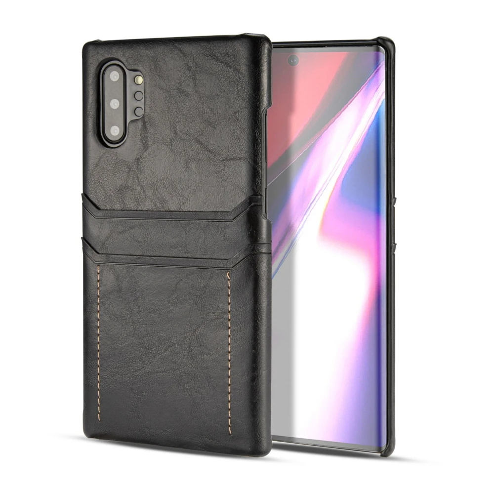 Для samsung Note10/note10pro телячья кожа узор двойная карта анти-падение мобильный чехол для телефона Бизнес мобильный чехол для телефона - Цвет: note 10