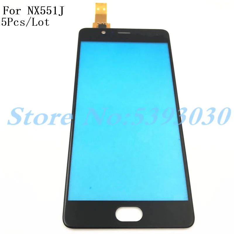 5Pcs/Lot Tested 5.5 inches Touch Screen Digitizer For ZTE Nubia M2 NX551J Digitizer Touch Screen Sensor Front Glass