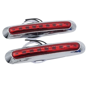 

2Pcs 9 Led Waterproof Car Truck Lorry Side Marker Light Tail Rear Lamps Indicator Marker Trailer Lights 12V/24V Red
