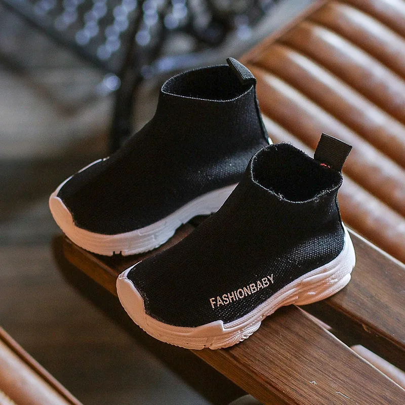 

1-3 Years Old Girls Athletic Shoes 2018 Autumn New Style BOY'S Knitted Breathable Running Shoes Children Soft-Sole Casual Shoes