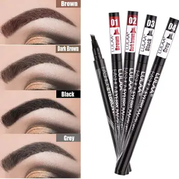 

New 4 Head Eyebrow Pencil Liquid Tattoo Pen Tint Enhancer Nature Cosmetic Makeup Cosmetic Remover Cream Maquillaje TSLM1
