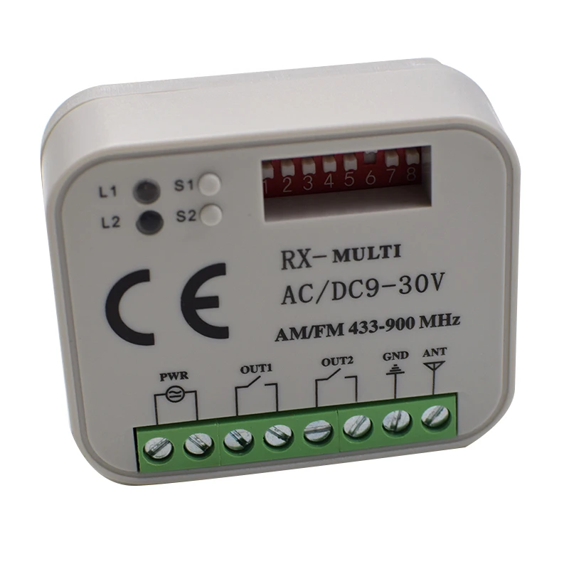 APRIMATIC Compatible 2-channel Receiver 12-24VAC/DC 433.92MHz TR2/TR4/TM4 Remote
