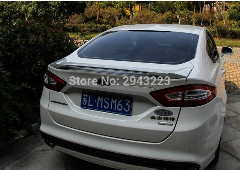 ABS пластик черный белый цвет крыло задней крыши спойлер багажника со светодиодной подсветкой автомобиля Стайлинг для Ford Mondeo Fusion 2013