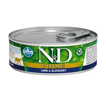 

FARMINA FARMINA CAT N & D PRIME LAMB & BLUEBERRY bezzernovye adult cats with lamb and blueberry 80 c