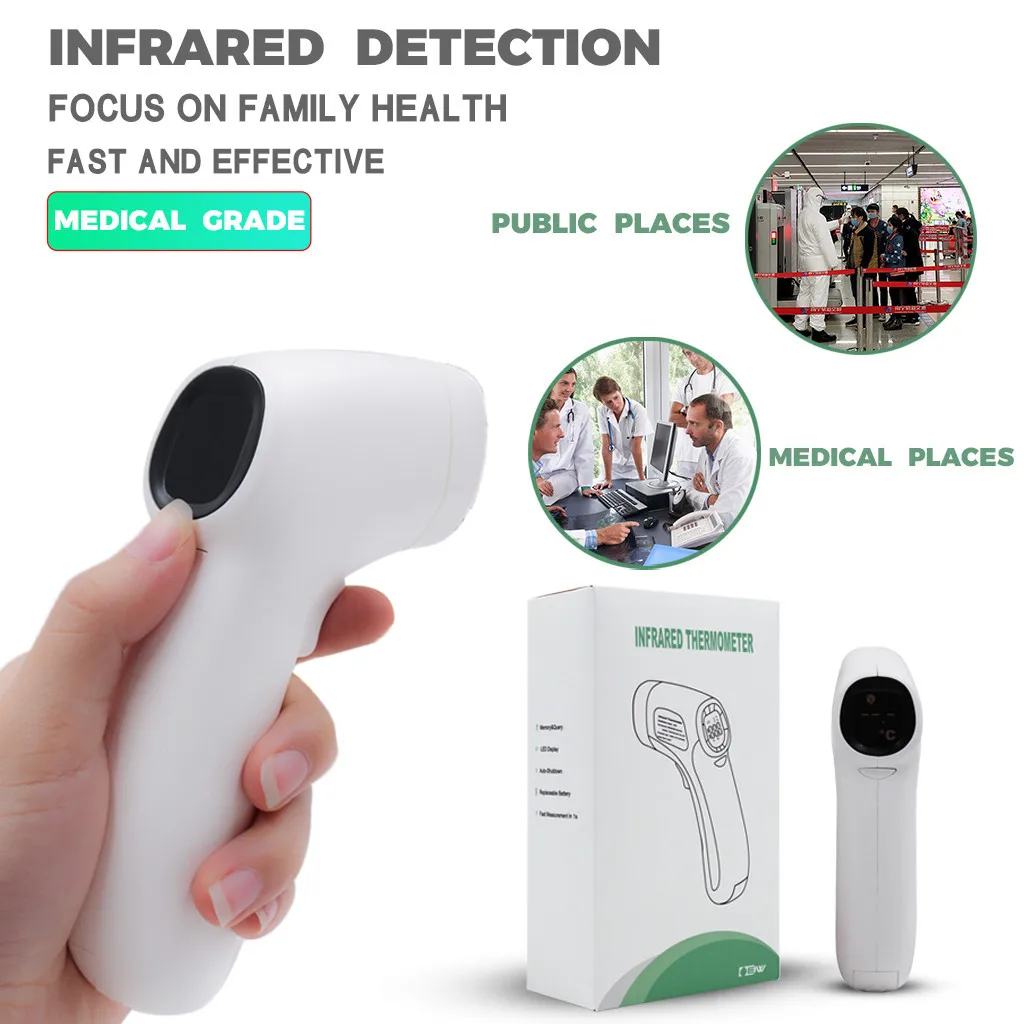 

2020 in stock Baby Non-contact LCD Digital Body/Surface Temperature Handheld Infrared Thermometer Temperature Measure IR Device