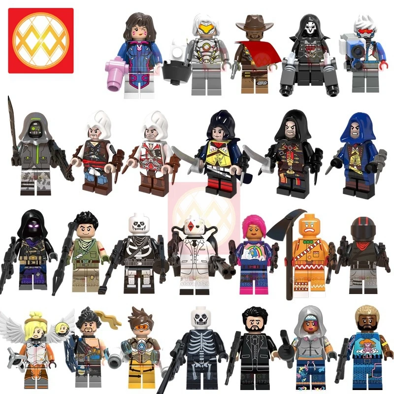 

Blocks Explorer Ninja Special Soldiers Skull Trooper The Reaper Brite Bomber Game Character Building Blocks Toys For Children