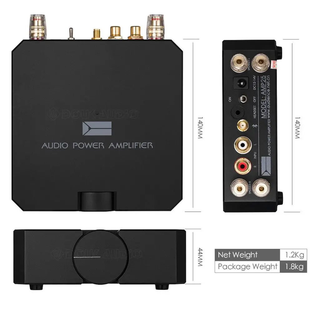 Douk аудио HiFi Bluetooth 5,0 усилитель мощности MOSFET стерео домашний аудио усилитель для наушников 80W×2
