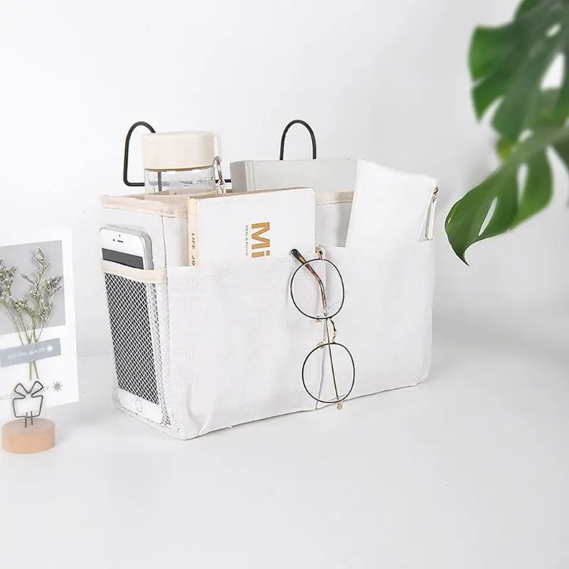 Bedside Caddy Hanging Storage Bag Organizer Dorm Room Phone Book Magazine Holder