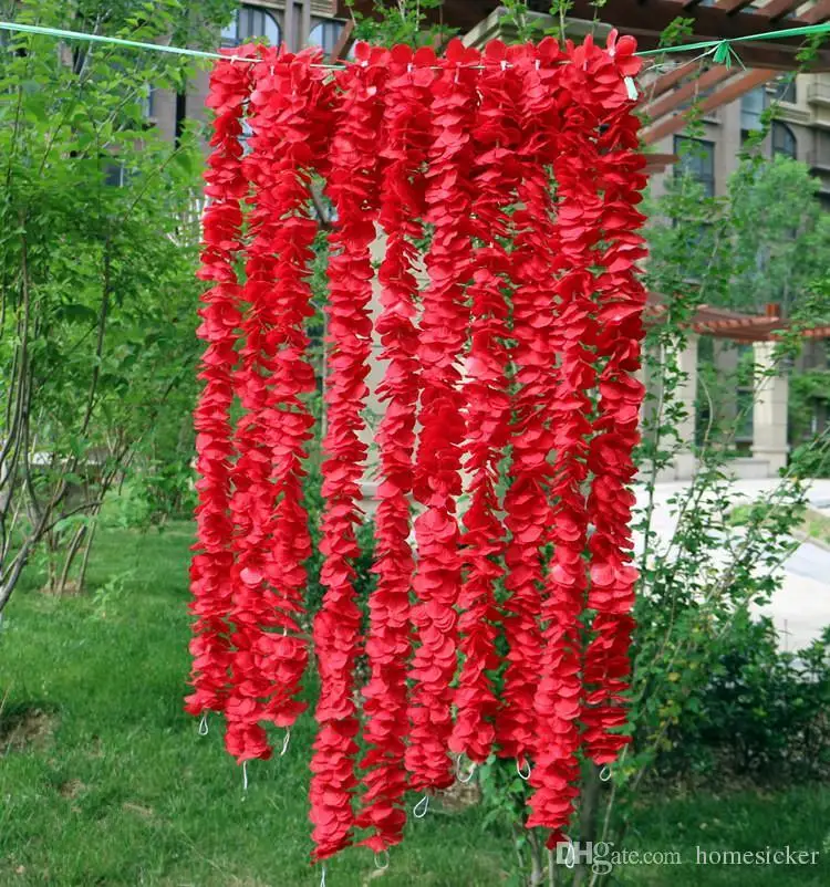 1 m each pcs Artificial White cattleya orchids strings wedding silk flower floral arrangement wedding props wholesale 