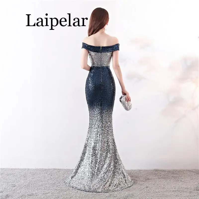 Laipelar, новинка, макси платье, расшитое блестками, женское, сексуальное, с бретелькой через шею, Ретро стиль, короткий рукав, выдалбливают, облегающее, рыбий хвост, кружево, Русалка, вечерние платья
