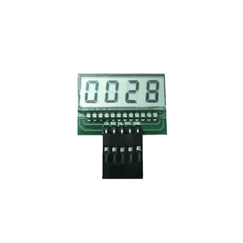 

Taidacent 5 Pcs Custom Segment LCD Module HT1621 LCD Driver Low Power Consumption 3.3V 5V Universal 4 Digit LCD Display for MCU