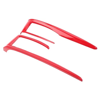 

2Pcs/Set Carbon Fiber Gear Shift Frame Cover Trim for Honda Civic 10Th 2016-2018 (Red)