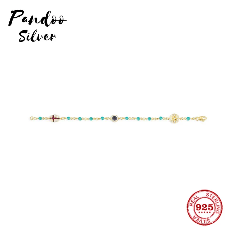 Модная подвеска Стерлинговое Серебро копия 1:1, серебряный светло-голубой жемчужный браслет с подвеской для женщин Monaco Роскошные ювелирные изделия подарок