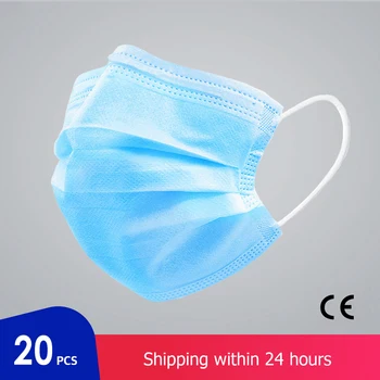 

50pcs Disposable mask mouth Non-woven Face Mask Anti Dust Mouth Nose Cover Respirators Unisex 3-Ply protection Mask mascarillas