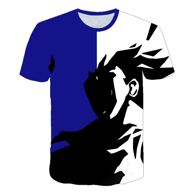 Новинка; летняя одежда для мальчиков и девочек Забавные Dragon Ball Z футболки Goku детей сайан вежета для детей для маленьких мальчиков детское Harajuku верхняя одежда - Цвет: picture color