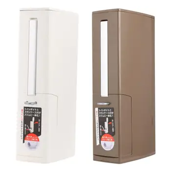 

Plastic Bathroom Trash Can with Toilet Brush Waste Dustbin Garbage Bucket