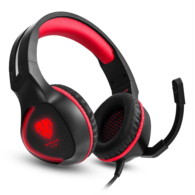 SL-320 3,5 мм Проводные профессиональные игровые наушники гарнитура наушники с микрофоном светодиодный светильник для ps4 PC USB Gamer повязка на голову - Цвет: SL-100