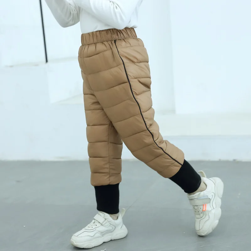 

Winter Children Down Cotton Clothing C Boy Pants Girls Leggings Kids Warm Down Trousers Windproof Waterproof Snow Pants For Kids