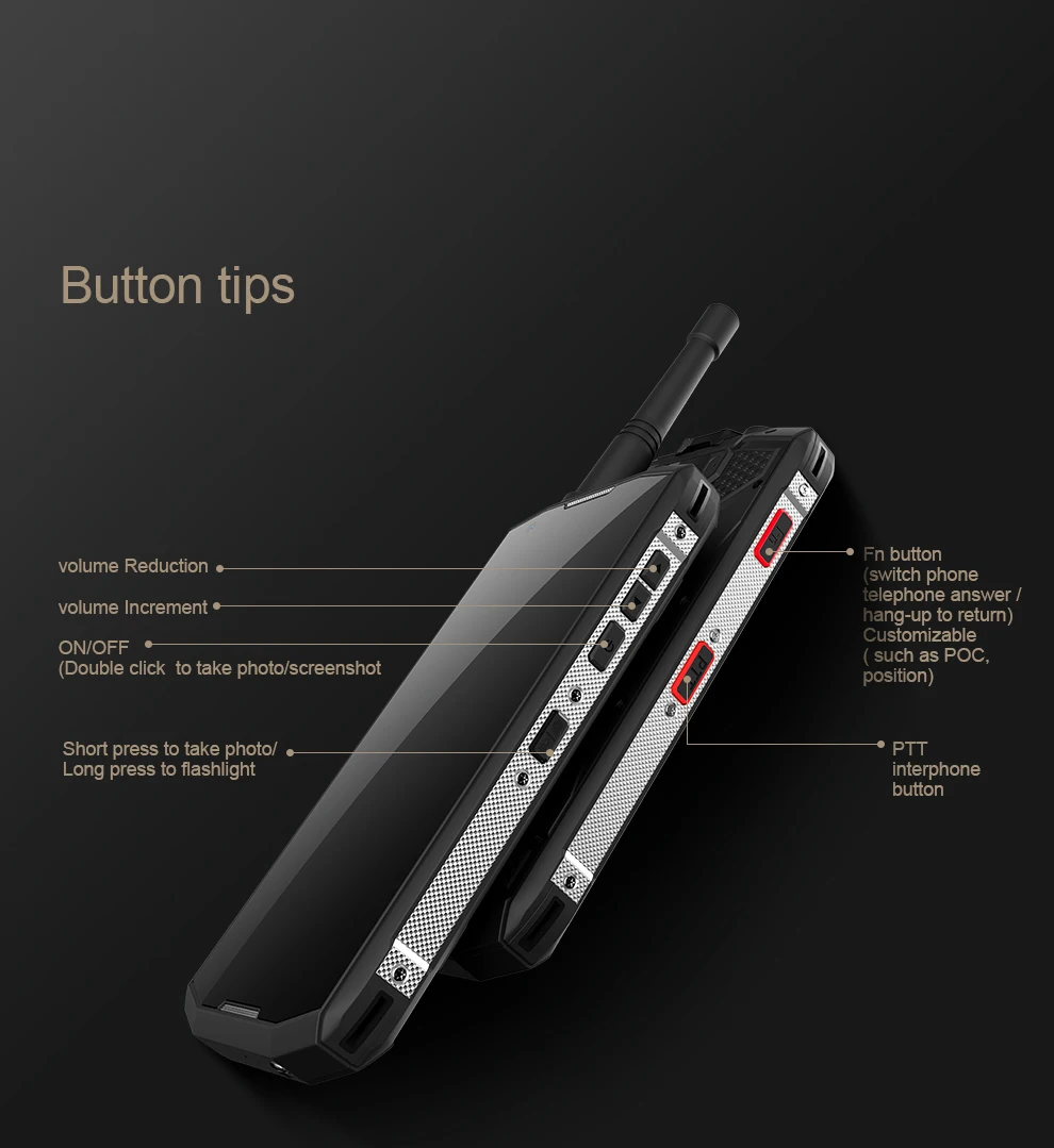S12 Pro IP68 водонепроницаемый прочный смартфон 6GB+ 128GB 5,9" 8000 mAh Android 9,0 P70 Восьмиядерный рация ПМР мобильный телефон на открытом воздухе