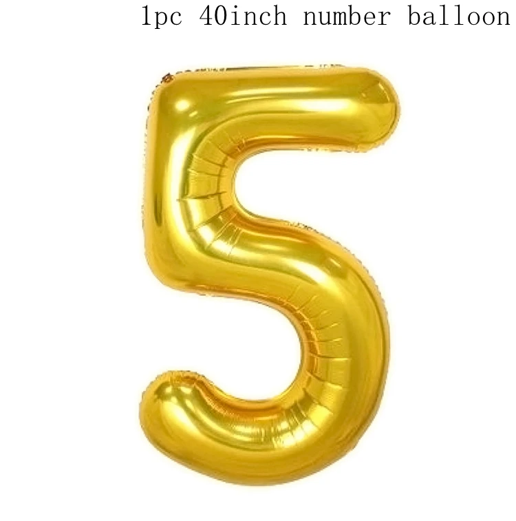 5 number balloon Huiran 15 шт. шары на день рождения 30 40 50 украшения на день рождения 30th 40th 50th Декор на день рождения Юбилей шары - Цвет: 5 number balloon