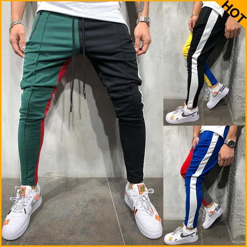 

2019 New Style Spring And Summer Contrast Color Joint Slim Fit Casual Pants