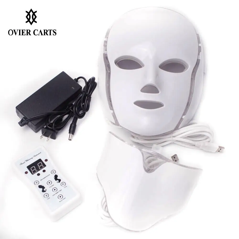 

Led Mask 7 Colors LEDs Light Photon Face Neck Mask Rejuvenation Skin Therapy Skin Wrinkles