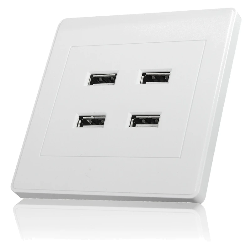 4 USB порта 5 в 3,1 а настенное зарядное устройство розетка блок питания панель Лицевая панель