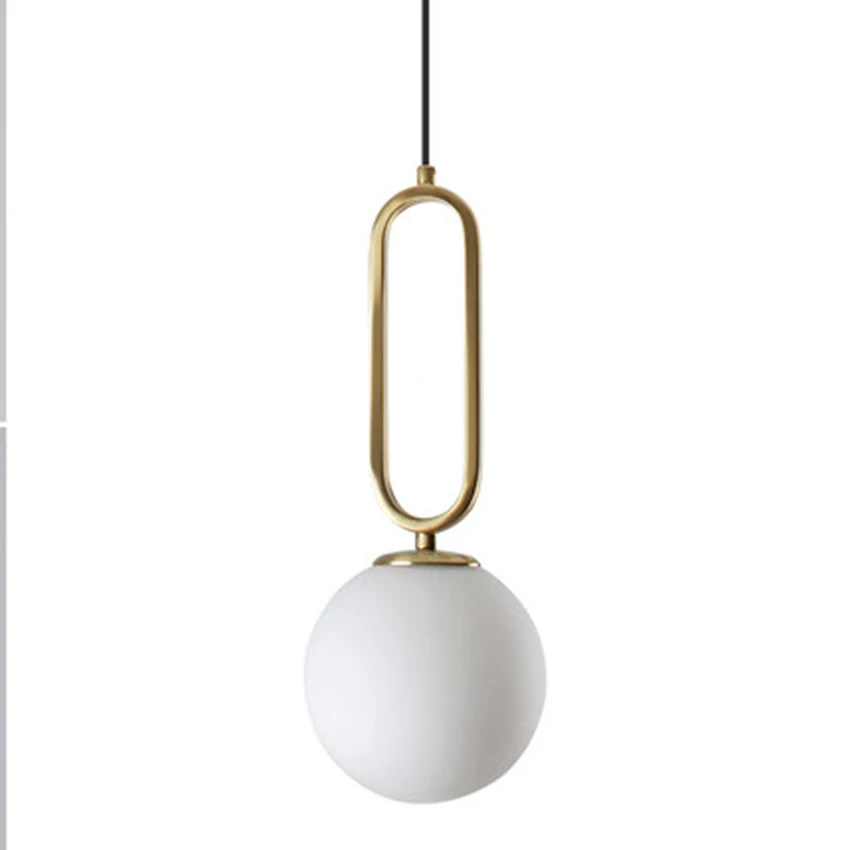 

Modern LED Pendant Lights Glass Luminous Ball Pendant Lamp Nordic Creative Cafe Loft Living Room Lamp Bedroom Deco Light Fixture