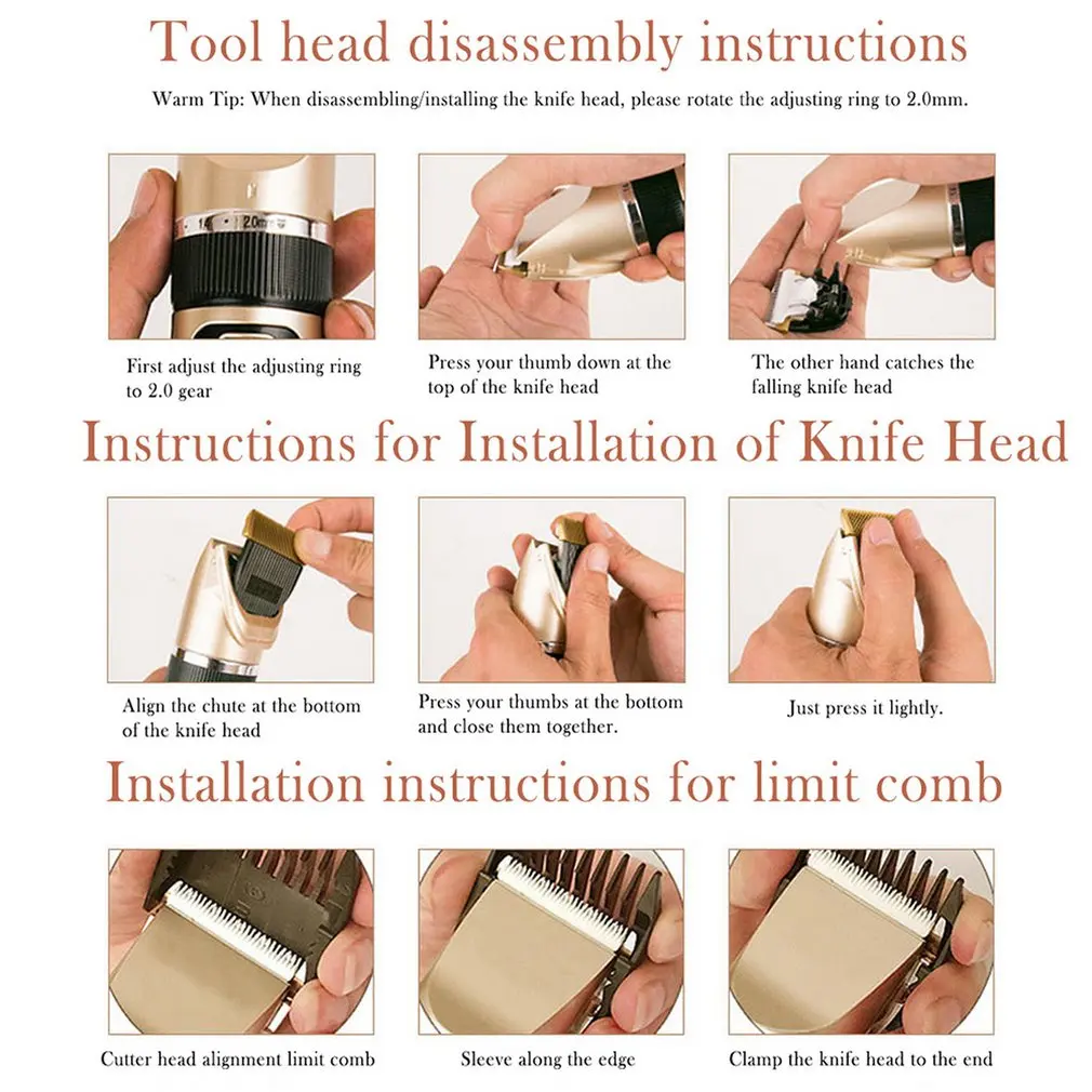 Профессиональный грумминг комплект перезаряжаемый питомец кошка собака триммер для волос высокое качество электрическая машинка для стрижки бритва набор стрижка машина