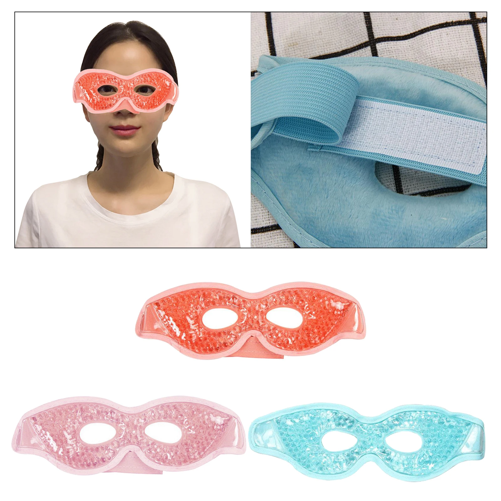 Gel Eye Mask with Eye Holes Eye Therapy for Puffy Eyes Puffiness Headaches