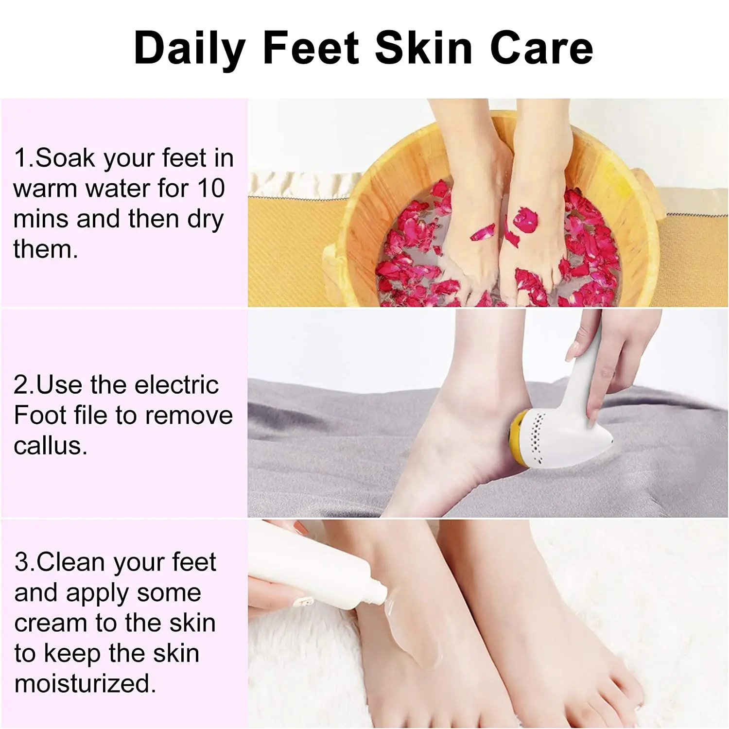 Portable Electric Foot Grinder, Electric Foot Callus Remover Electric  Vacuum Adsorption Foot Grinder, Foot Heel Repair Electric Foot File  Pedicure Foo