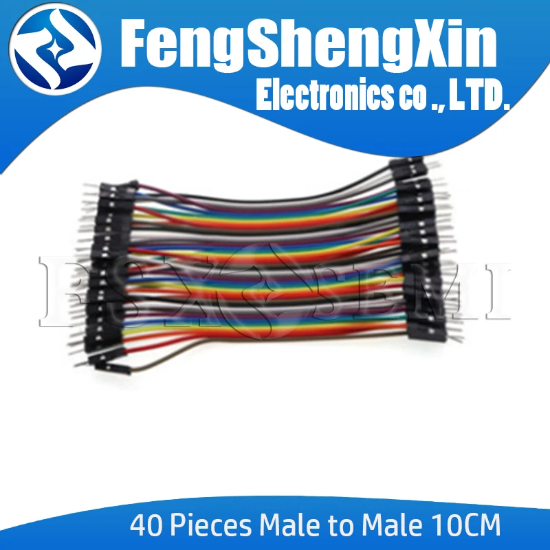 Male to Male 40pcs 120 шт. Dupont Line 10 см 40Pin мужской+ мужской женский и Женский Соединительный провод Dupont кабель для Arduino DIY KIT - Цвет: Male to Male 40pcs