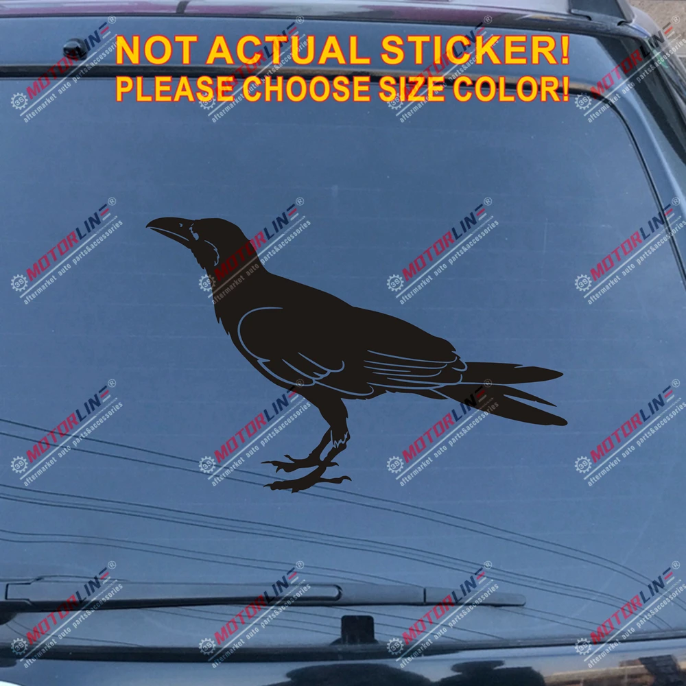 car decals Crow Decal Sticker Car Vinyl pick size color no bkgrd American Bird custom decals for trucks Car Stickers