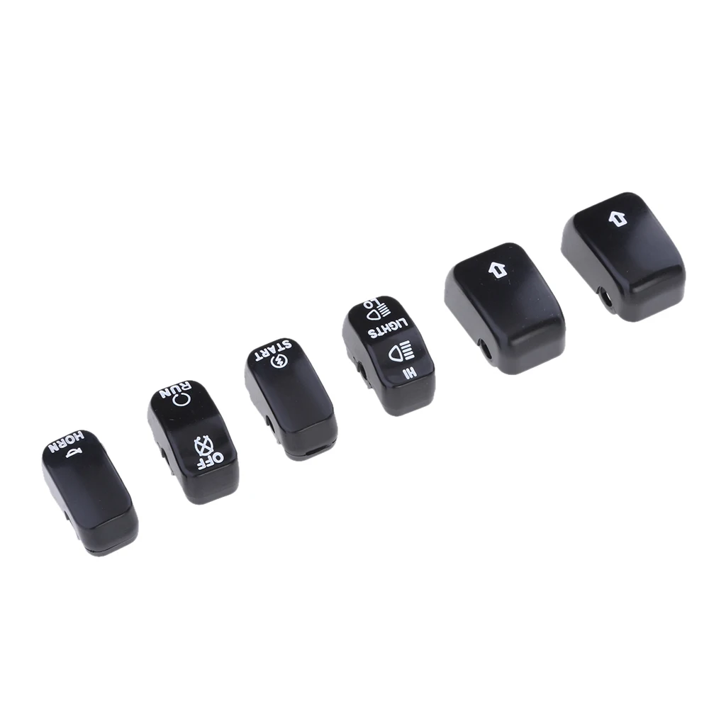 Motorcycle Hand Control Switch Housing Buttons Caps For Harley  XL Dyna Softail 2011 2012 2013 2014 2015 Black