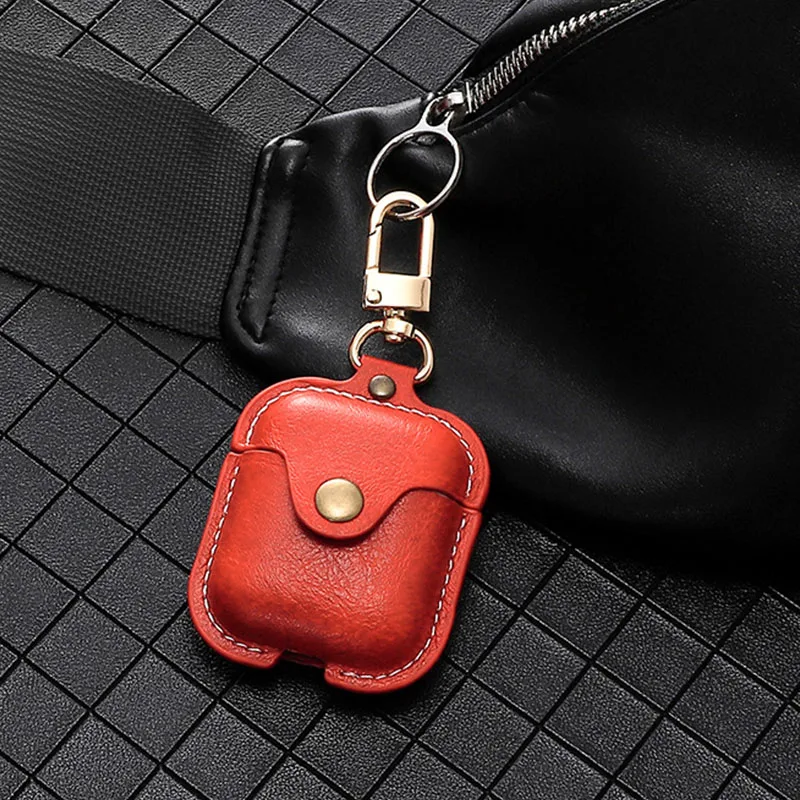 Горячая монограмма PU кожаный чехол для apple airpod 2 bluetooth беспроводной наушник кожаный держатель