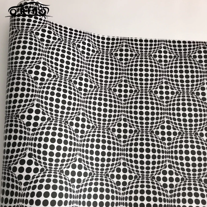 3D Black White Camouflage Vinyl Wrap Sticker-3