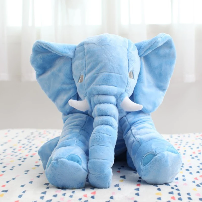 40cm Blue 40 см слон плюшевые игрушки Расслабляющая кукла мягкая плюшевая подушка домашний декор для детской кроватки - Цвет: 40cm Blue