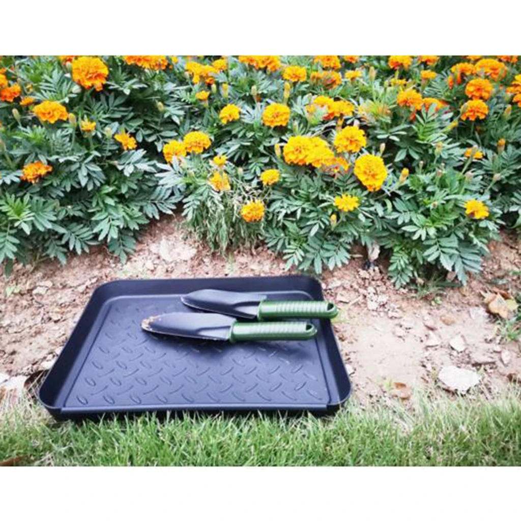 Boot Mat Tray for Floor Protection, 3 Pack Black Shoe Tray for Garden Garage Indoor Outdoor (Black)