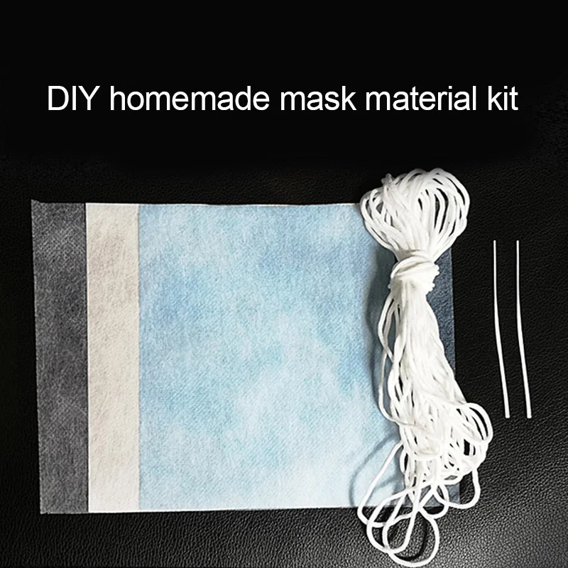 

DIY Homemade Mask Anti-pollution Masks High Quality Handmade Three Layer Disposable Non Woven Meltblown Materials Masks
